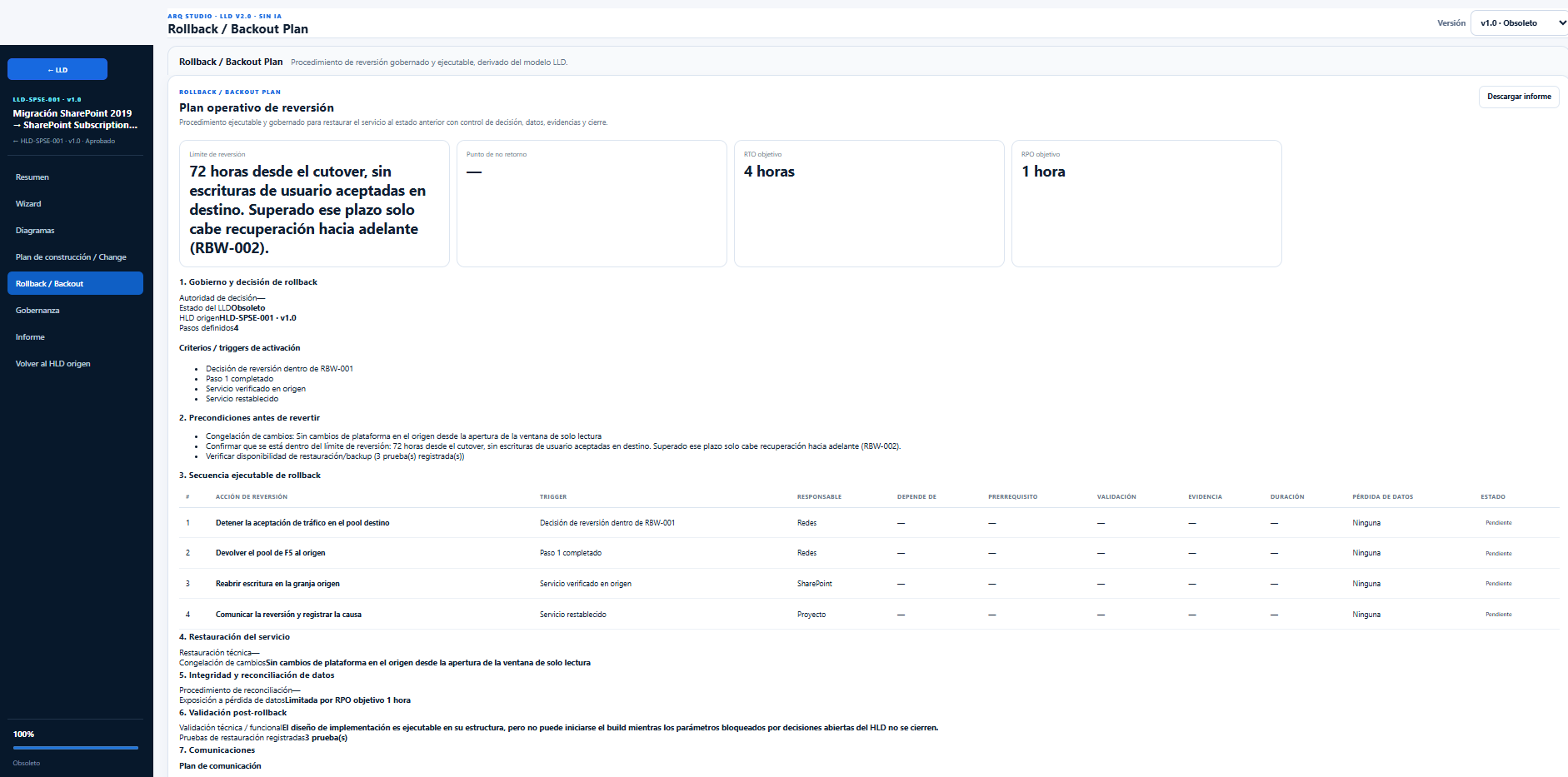 Arq Studio · Dashboard HLD/LLD